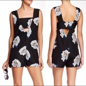 New with Tags Tavik XS Black Floral Romper Short Outfit Shorts